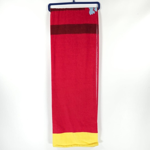 NWT LACOSTE CROC LOGO RED BEACH TOWEL 100% COTTON 36” x 72” - Picture 4 of 5